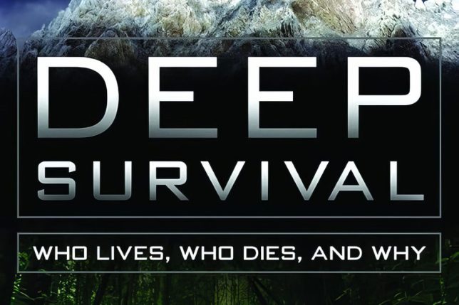 One of the covers of Laurence Gonzale's editions of his book Deep Survival.